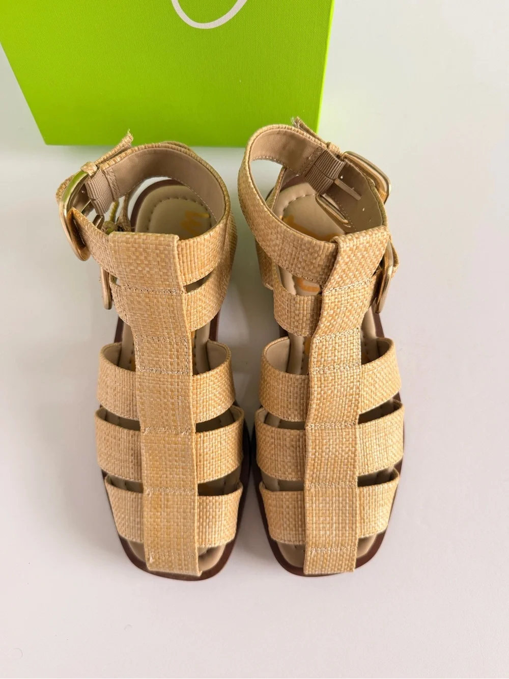 Sam Edelman Beige Woven Fisherman Sandals